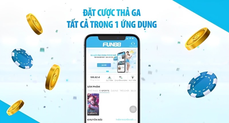 Tải app Fun88 - Ứng dụng nhà cái hàng đầu hiện nay Hỗ trợ đa dạng tiện ích cho thành viên tham gia nhà cái