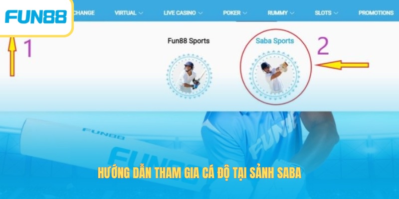 SABA Sport Fun88 - Hội Nhập Cuộc Vui, Cá Cược Kịch Tính Hướng dẫn tham gia cá độ tại sảnh SABA